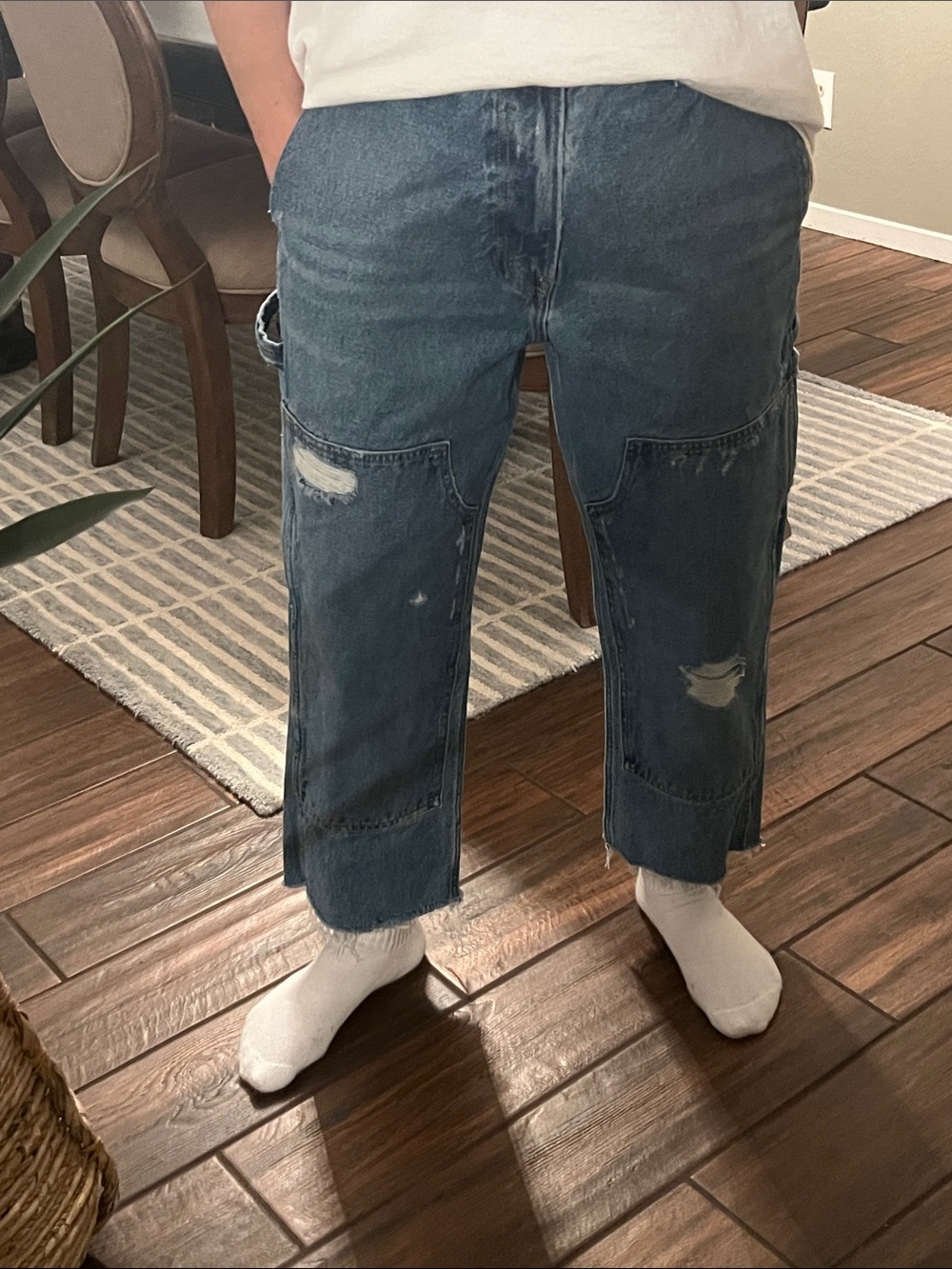 Abercrombie & Fitch Men's Distressed Carpenter Jeans sz 34